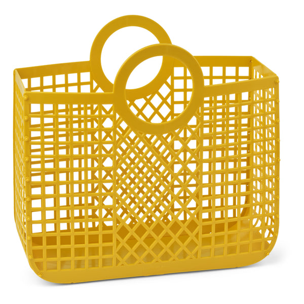 BLOOM RETRO RECYCLED BASKET - YELLOW
