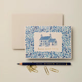 BLUE FLORAL "HOME SWEET HOME" CARD