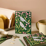 LOVEBIRDS WITH LOVE CARD