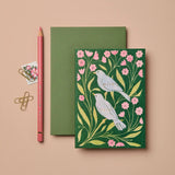 LOVEBIRDS WITH LOVE CARD