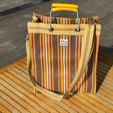 MUNO LARGE TOTE WITH SHOULDER STRAP - SUNSET STRIPE