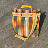 MUNO LARGE TOTE WITH SHOULDER STRAP - SUNSET STRIPE