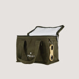 PELLI LUNCH WAXED CANVAS BAG - DARK OLIVE