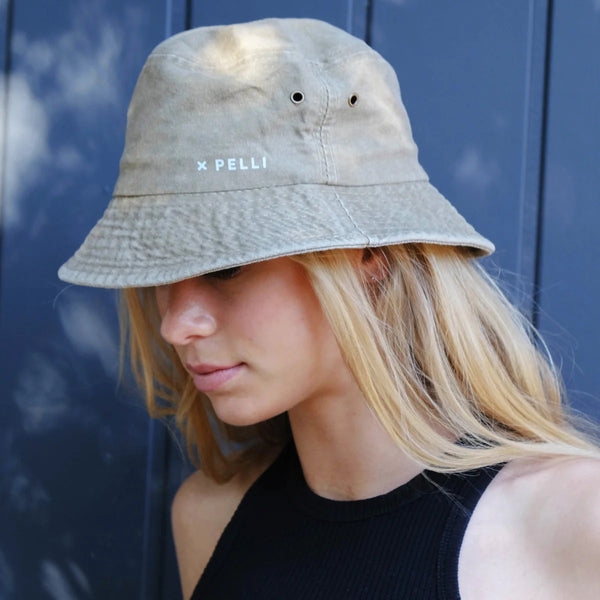 PELLI BUCKET HAT - MOSS GREEN