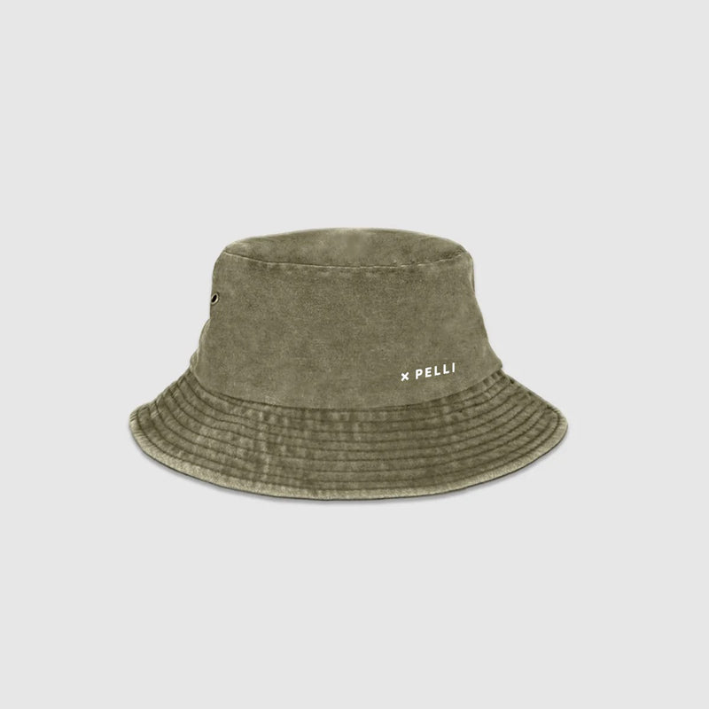 PELLI BUCKET HAT - MOSS GREEN