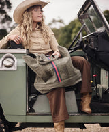 ESCAPEE LARGE CANVAS TOTE BAG - KHAKI