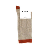Klue Merino Wool Socks - Beige & Orange