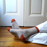 Klue Merino Wool Socks - Beige & Orange