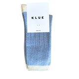 Klue Merino Wool Socks - Blue & Ivory