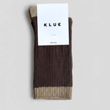 Klue Merino Wool Socks - Brown & Caramel