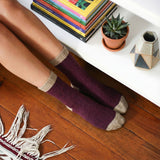Klue Merino Wool Socks - Burgundy & Caramel