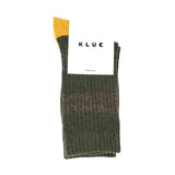 Klue Merino Wool Socks - Khaki & Yellow