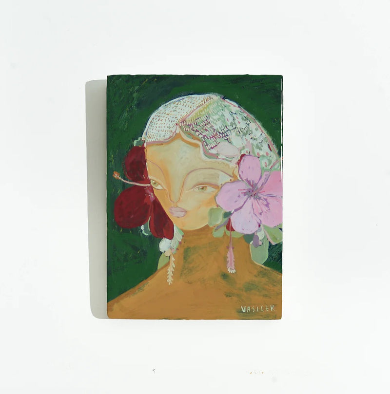 THE PINK HIBISCUS TILE - LARGE