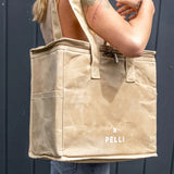 PELLI CHILL HOMIE WAXED CANVAS LARGE COOLER BAG - TAN