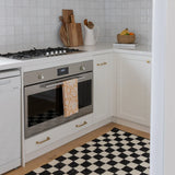 Checkered Rug - Black and Natural