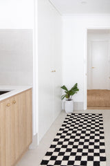 Checkered Rug - Black and Natural