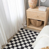Checkered Rug - Black and Natural