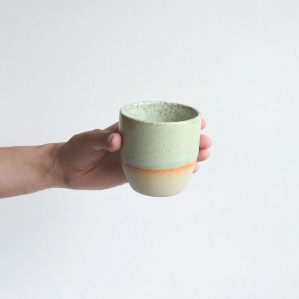 REUSABLE TAKEAWAY CUP 8OZ - EVERGREEN ON NATURAL