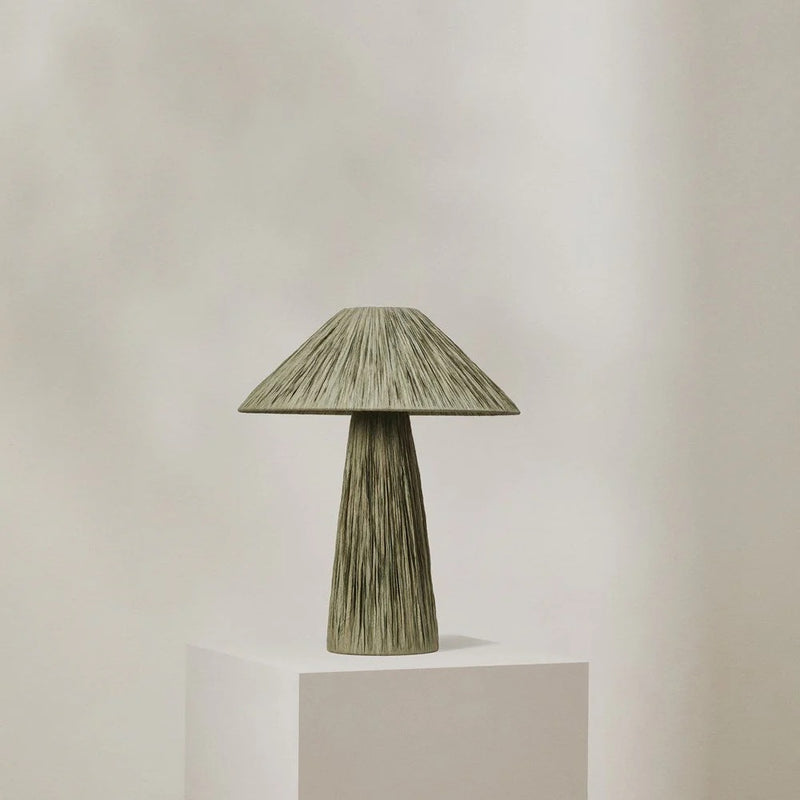 OUREA RAFFIA TABLE LAMP - GREEN