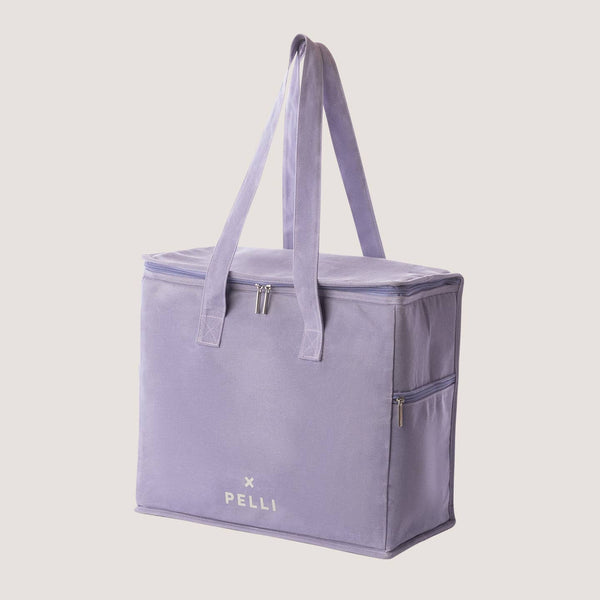 PELLI CHILL HOMIE WAXED CANVAS LARGE COOLER BAG - VIOLET