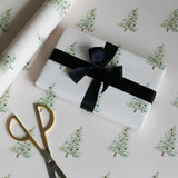 PREMIUM PAINTED CHRISTMAS TREE WRAPPING PAPER