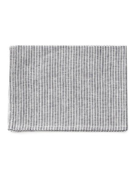 FOG LINEN TEA TOWEL - GREY/WHITE PINSTRIPE