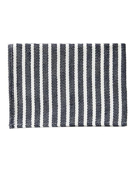 FOG LINEN TEA TOWEL - NAVY/WHITE STRIPE