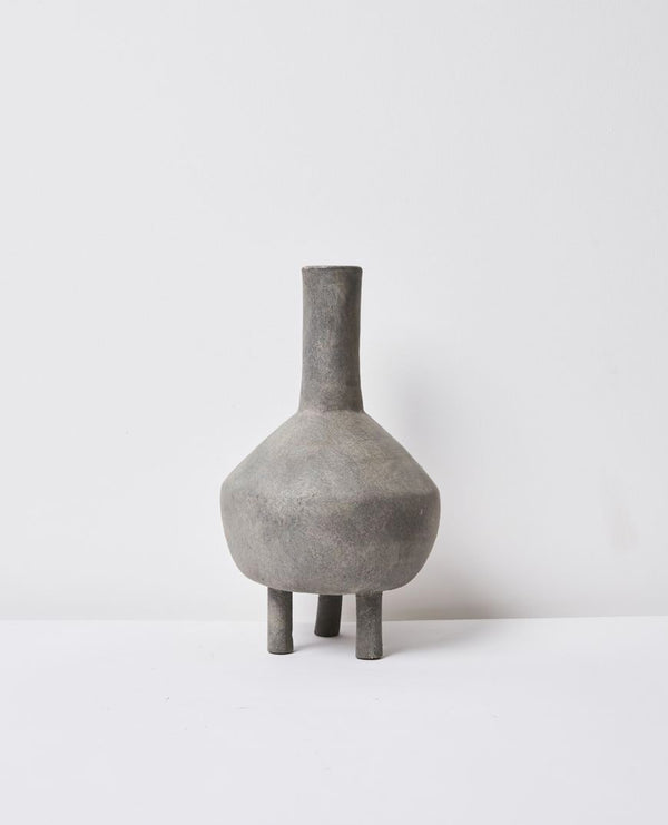 KISHI VASE WIDE - GREY