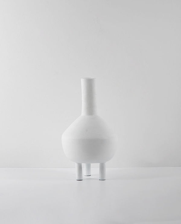 KISHI VASE WIDE - WHITE