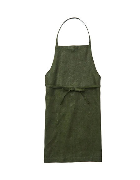 FOG LINEN APRON - OLIVE