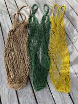 HAND KNOTTED STRING BAG - YELLOW