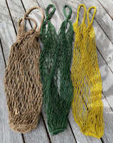 HAND KNOTTED STRING BAG - GREEN